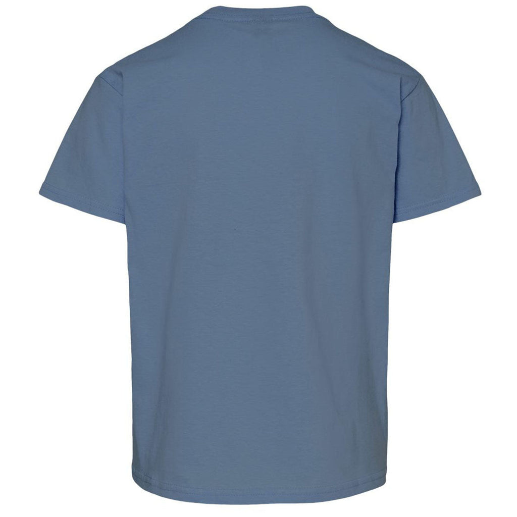 Gildan Youth Indigo Blue Light Cotton T-Shirt