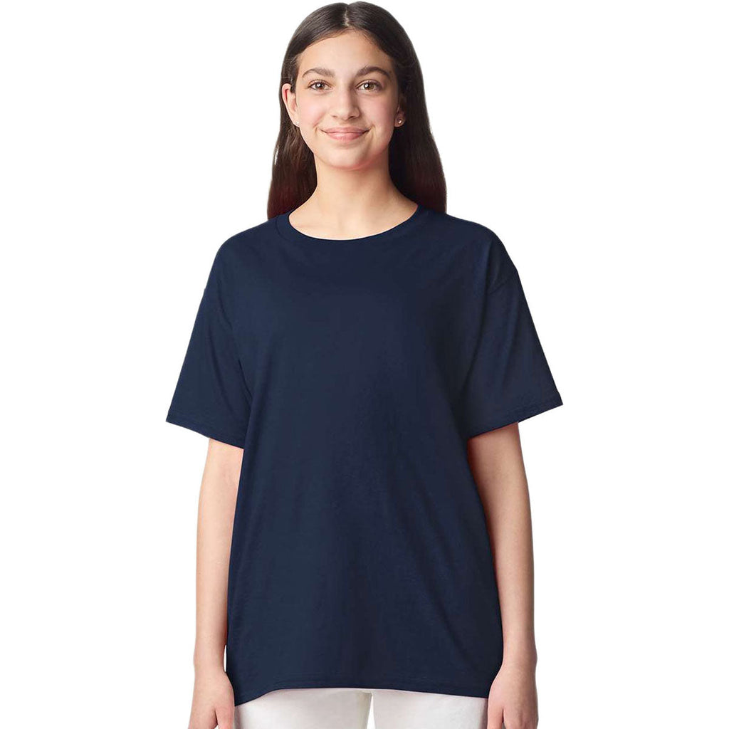 Gildan Youth Navy Light Cotton T-Shirt