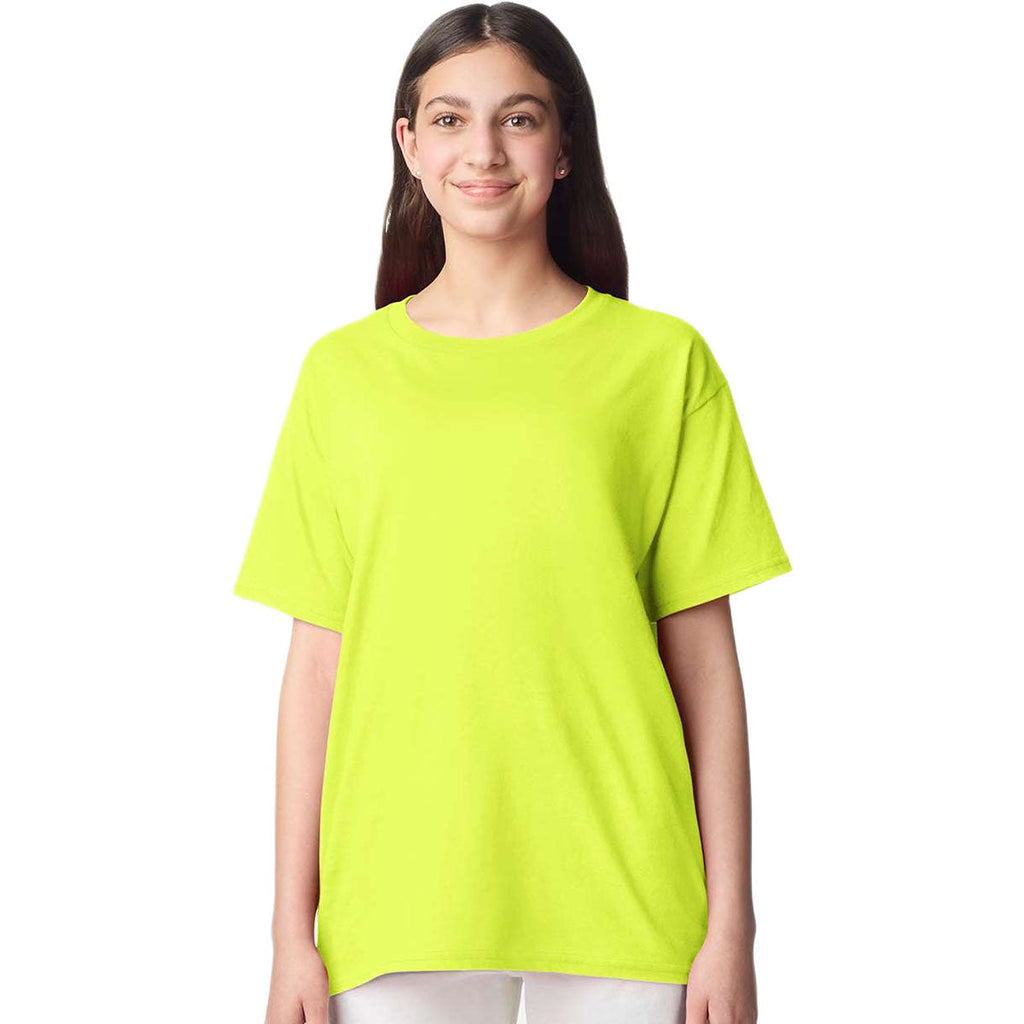 Gildan Youth Safety Green Light Cotton T-Shirt