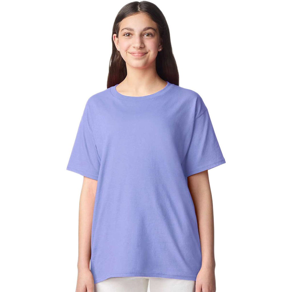 Gildan Youth Violet Light Cotton T-Shirt