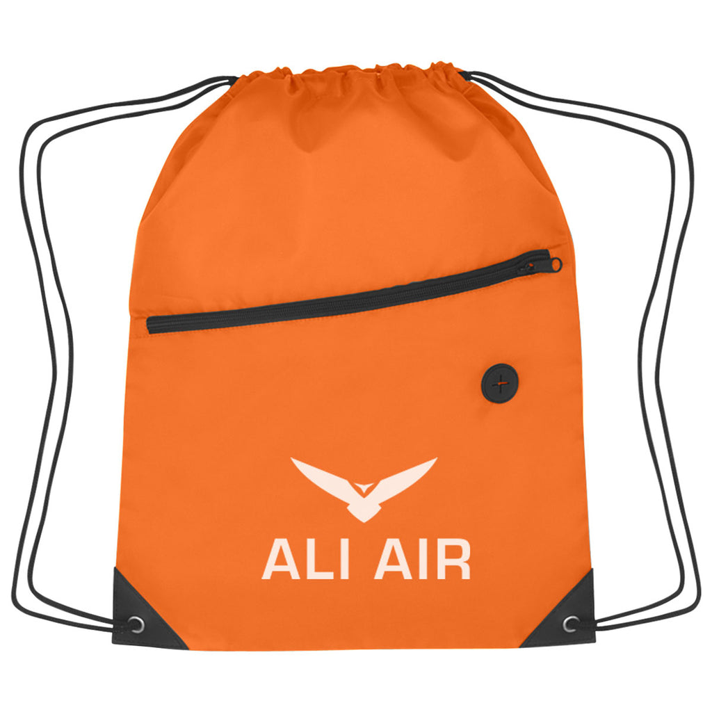 Hit Orange Sports Pack With Front Zipper