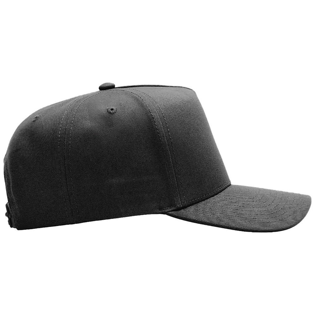Richardson Black Full Fabric 5-Panel Champ