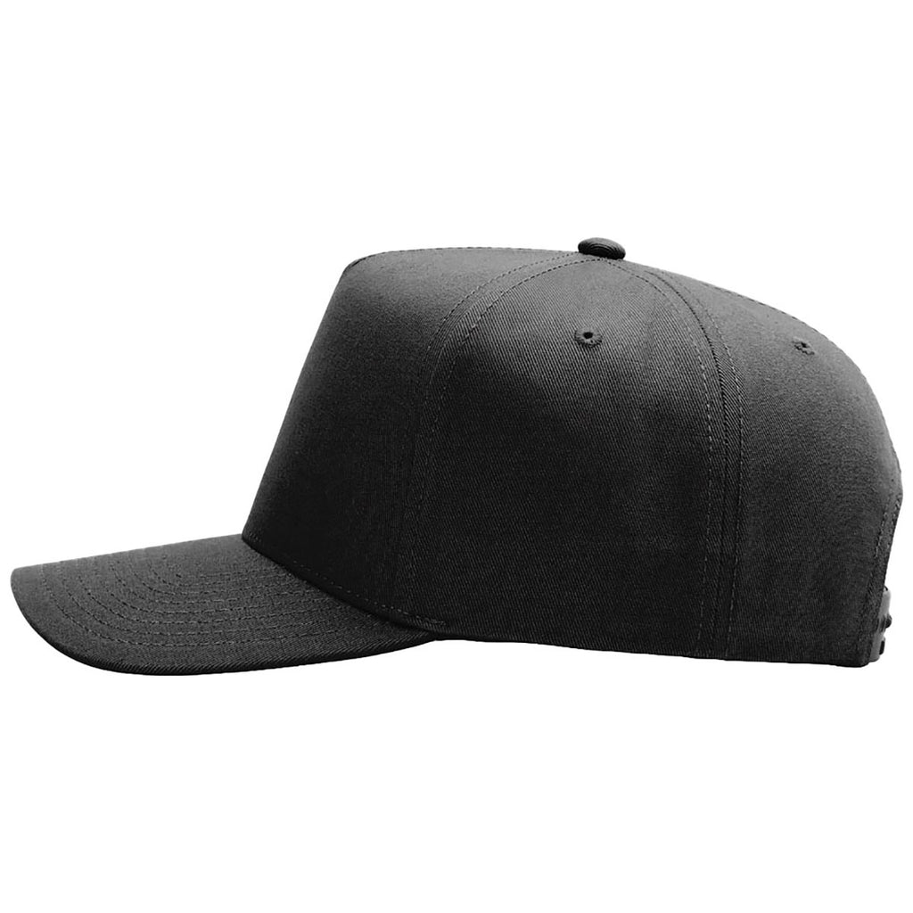 Richardson Black Full Fabric 5-Panel Champ