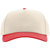 Richardson Cream/Cream/Red Full Fabric 5-Panel Champ