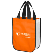 Hit Orange Shiny Non-Woven Shopper Tote Bag