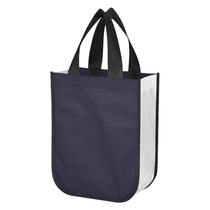 Hit Navy Lola Laminated Non-Woven Shopper Tote Bag