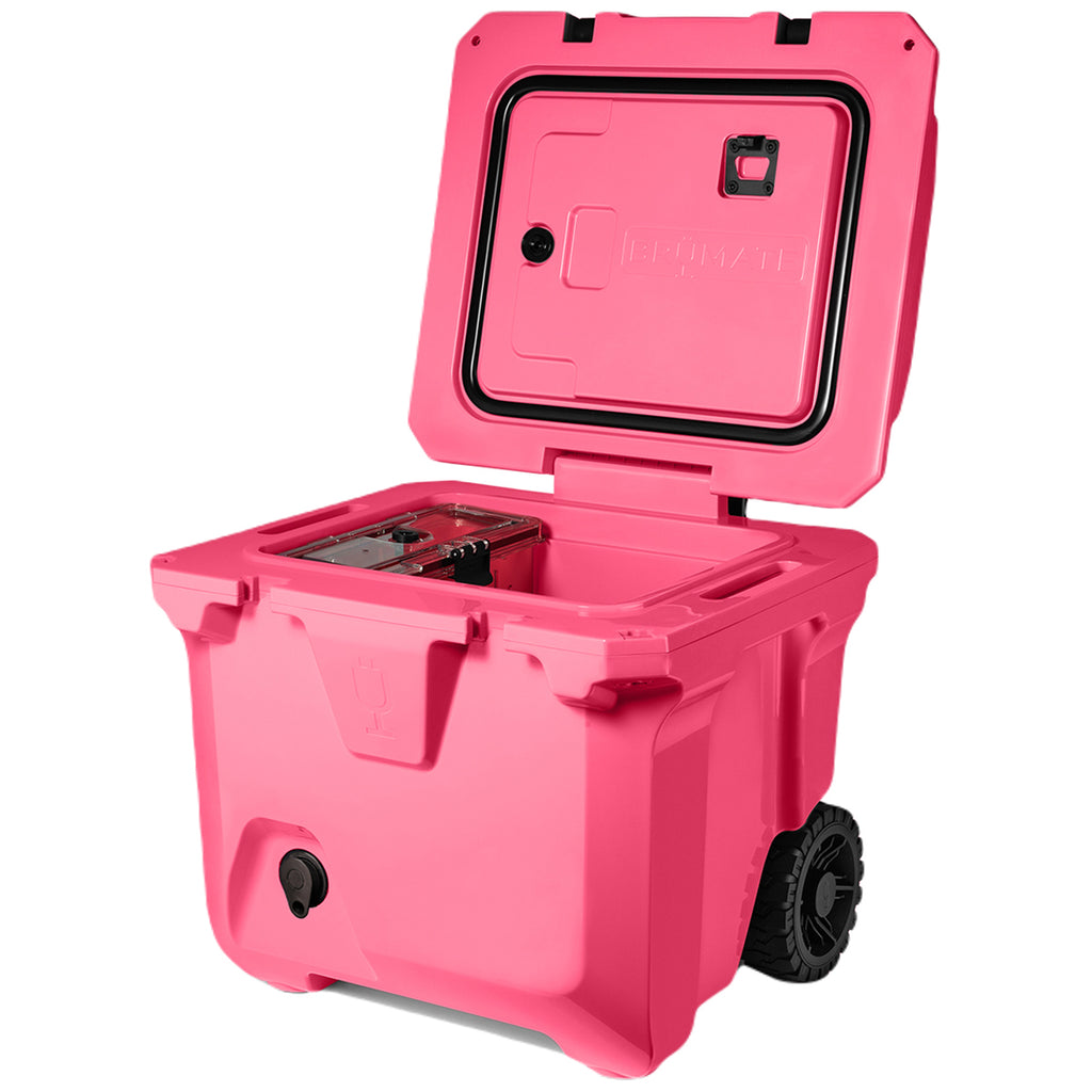 BruMate Neon Pink 35 Qt. BruTank Rolling Cooler