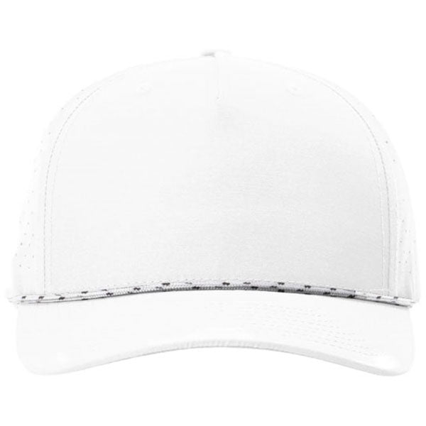 Richardson White/White Black Laser Perf Performance Rope Cap