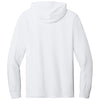 Jerzees Classics Unisex White Cotton Long Sleeve Hooded T-Shirt