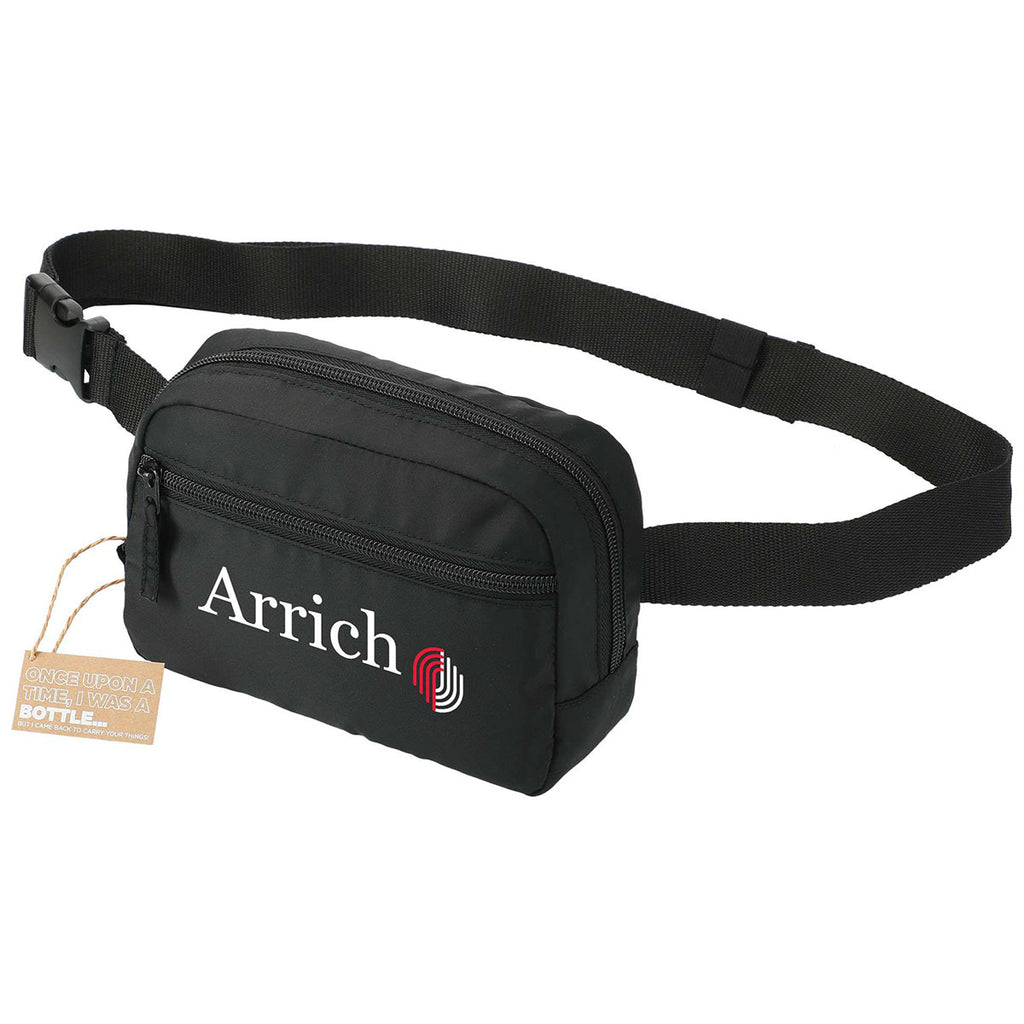 Leed's Black Recycled Sport Fanny Pack