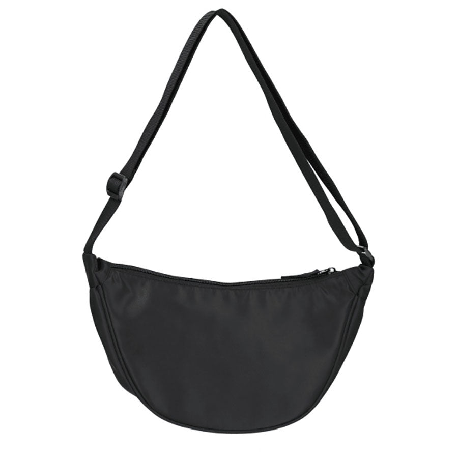 Leed's Black Recycled Curve Crossbody