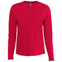 Next Level Apparel Women's Red Relaxed Long Sleeve T-Shirt