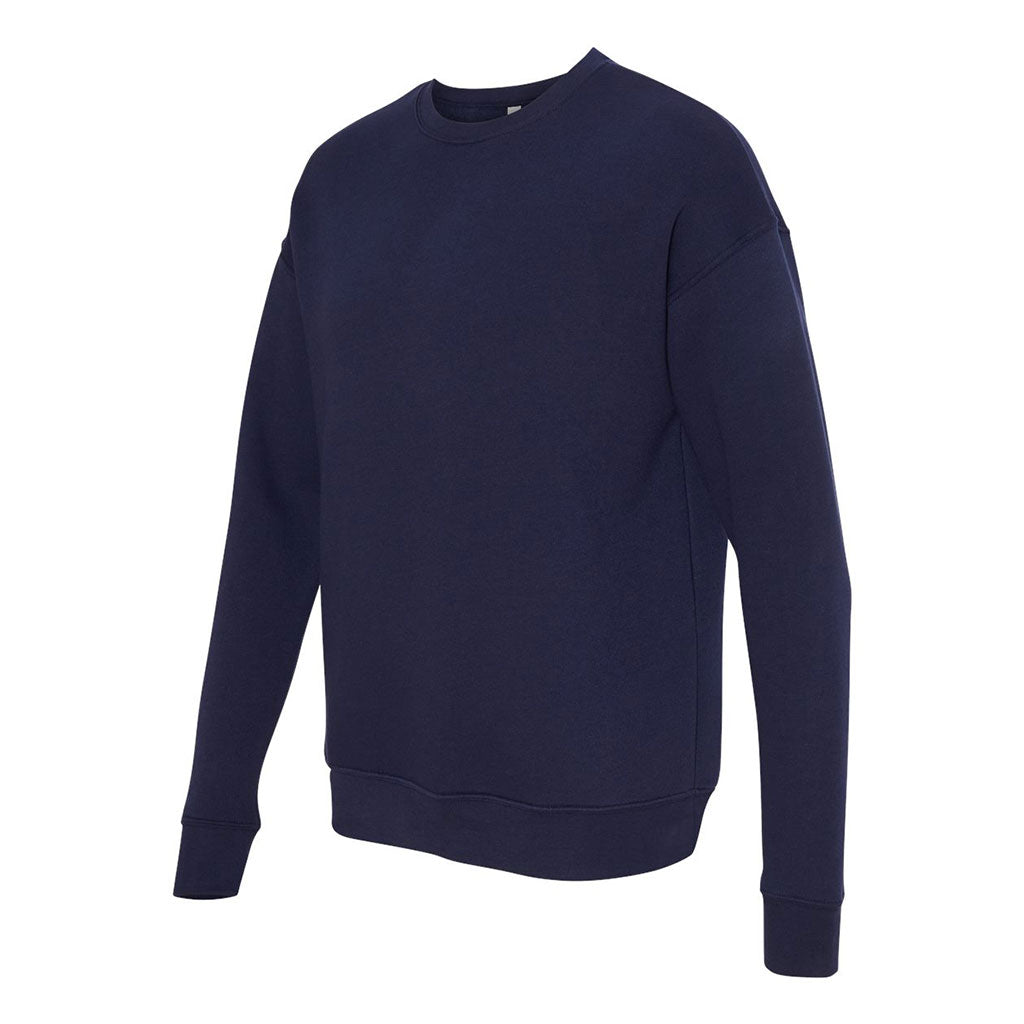 Bella + Canvas Unisex Navy Drop Shoulder Fleece Sweatshirt