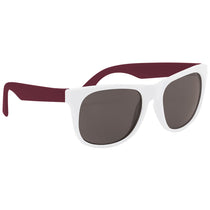 Hit White/Maroon Rubberized Sunglasses