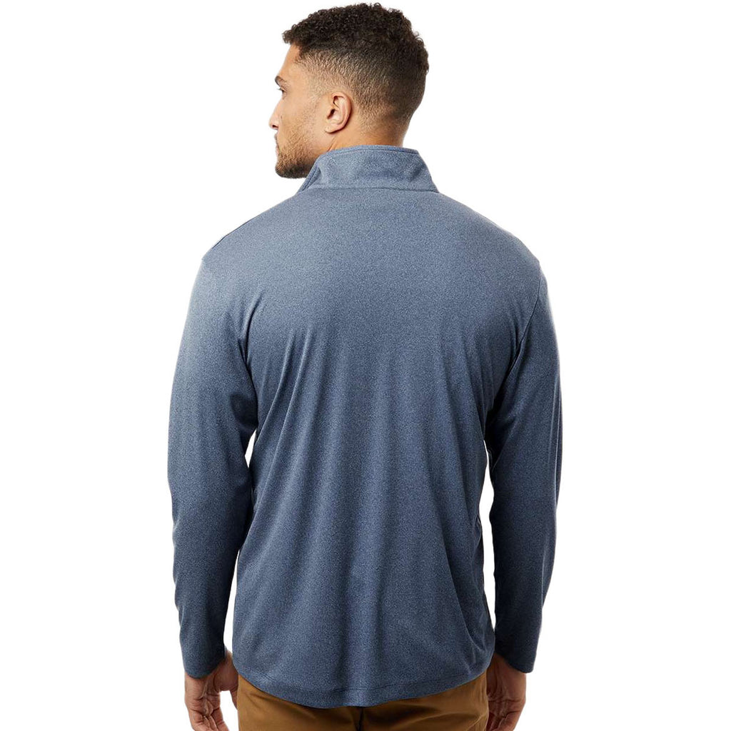 AllPro Men's Heather Navy Pro-Lock Performance Quarter-Zip Pullover