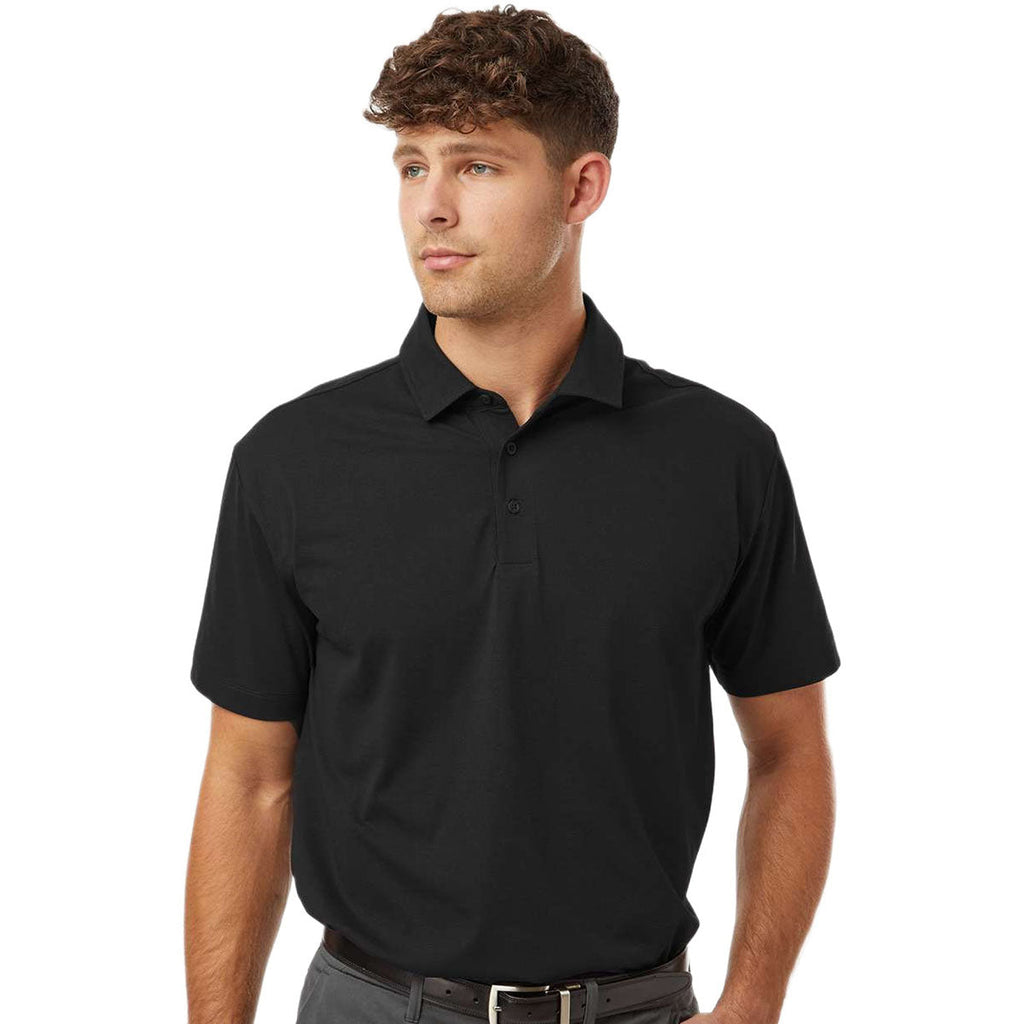AllPro Men's Black Pro-Flex Sorona Polo