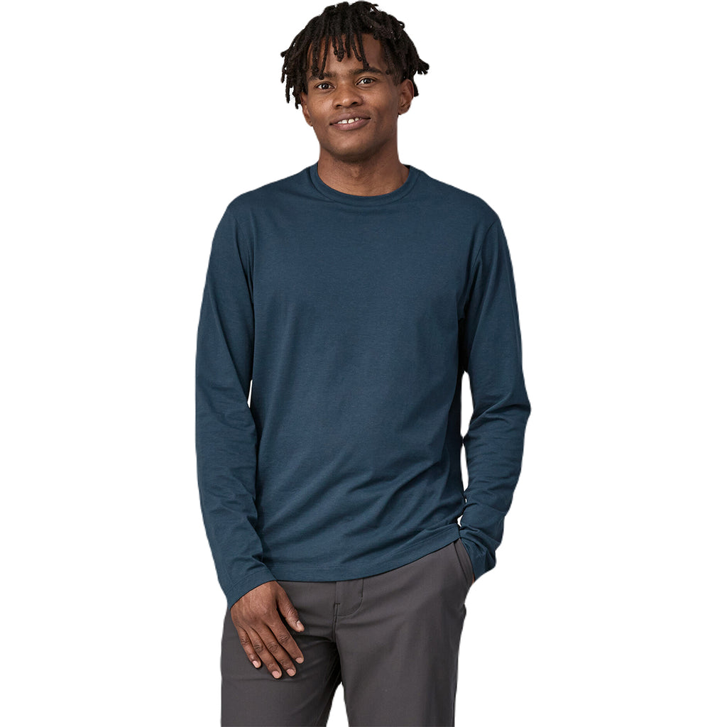 Patagonia Men's Tidepool Blue Long-Sleeved Essential Tee