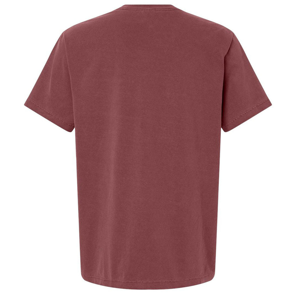 Bella + Canvas Unisex Washed Maroon Heavyweight Garment-Dyed Tee