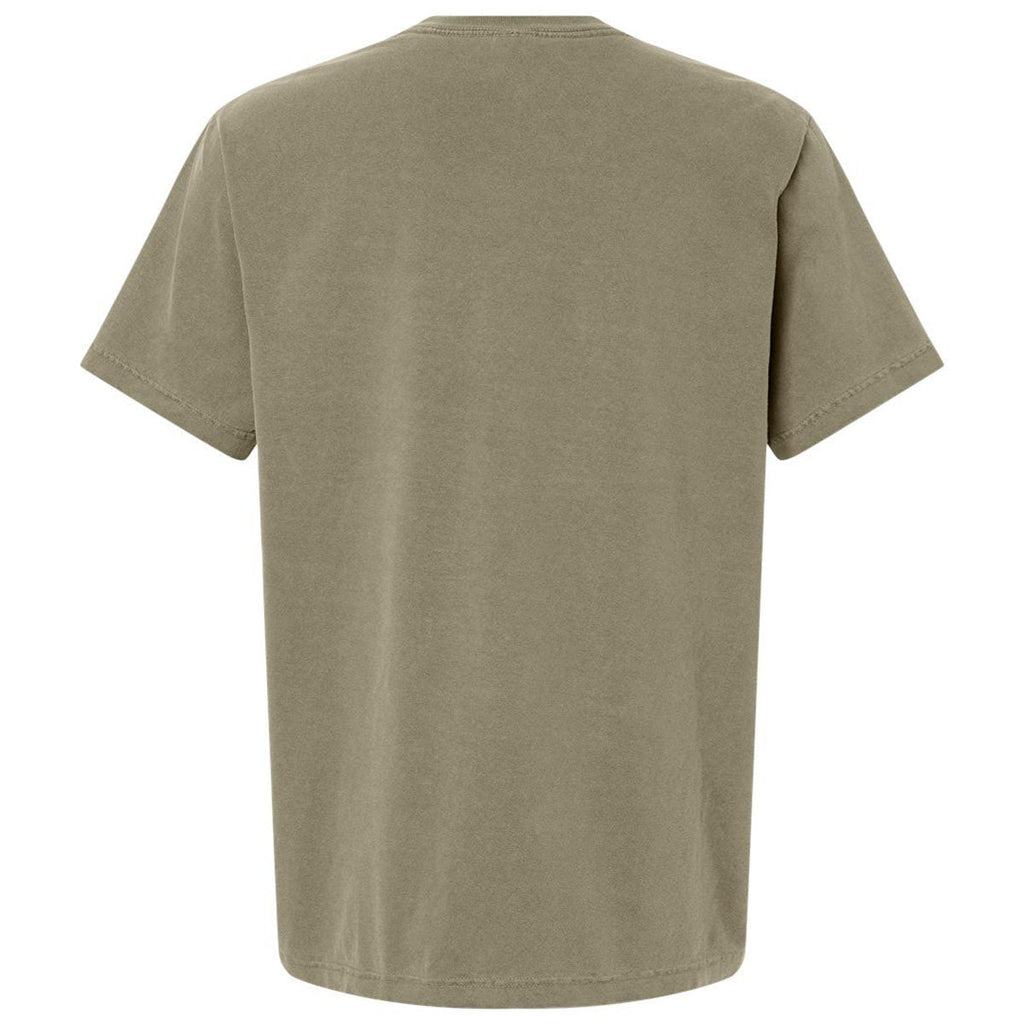 Bella + Canvas Unisex Washed Olive Heavyweight Garment-Dyed Tee
