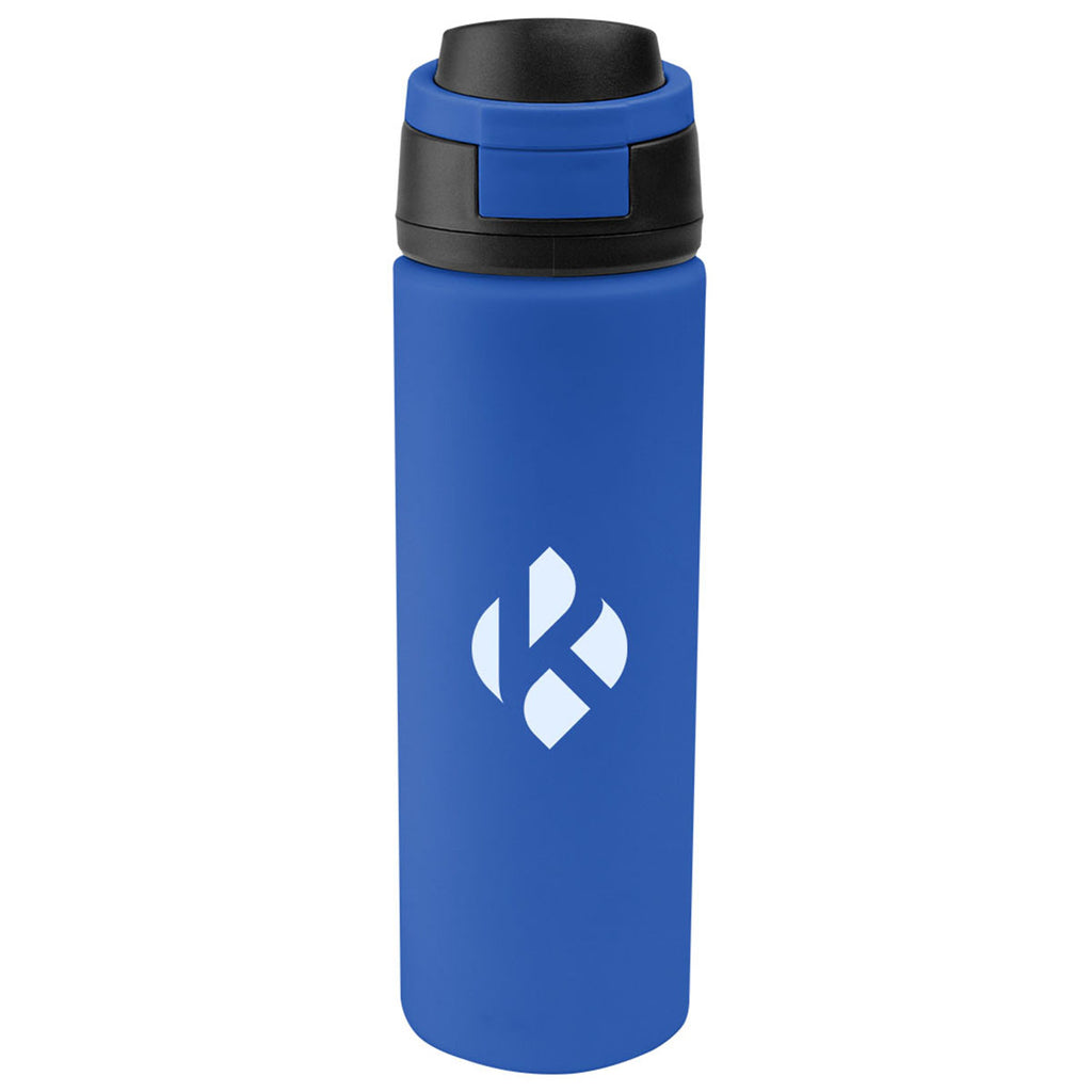 Hit Blue with Black 24 Oz. Pop Sip Recycled Stainless Steel Bottle