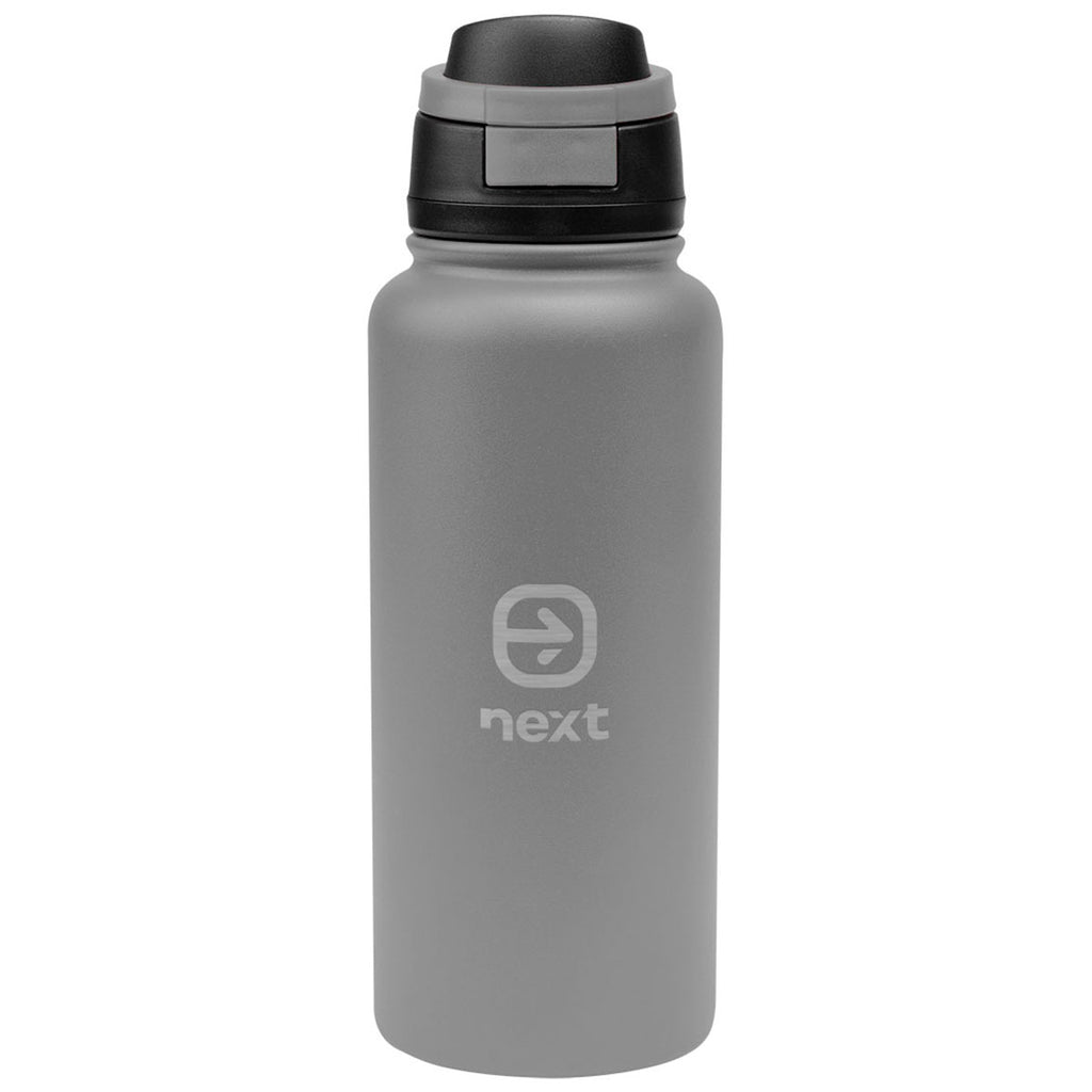 Hit Grey with Black 32 Oz. Pop Sip Recycled Stainless Steel Bottle
