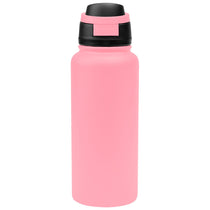 Hit Pink with Black 32 Oz. Pop Sip Recycled Stainless Steel Bottle