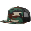 Richardson Green Camo/Black Acrylic-Wool Blend Flatbill Trucker