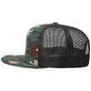 Richardson Green Camo/Black Acrylic-Wool Blend Flatbill Trucker