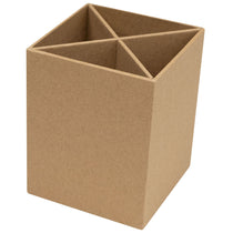 Hit Natural 4 Compartment Pen & Pencil Cup