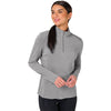 Charles River Women's Light Grey Heather Vista Tri-Blend Quarter Zip