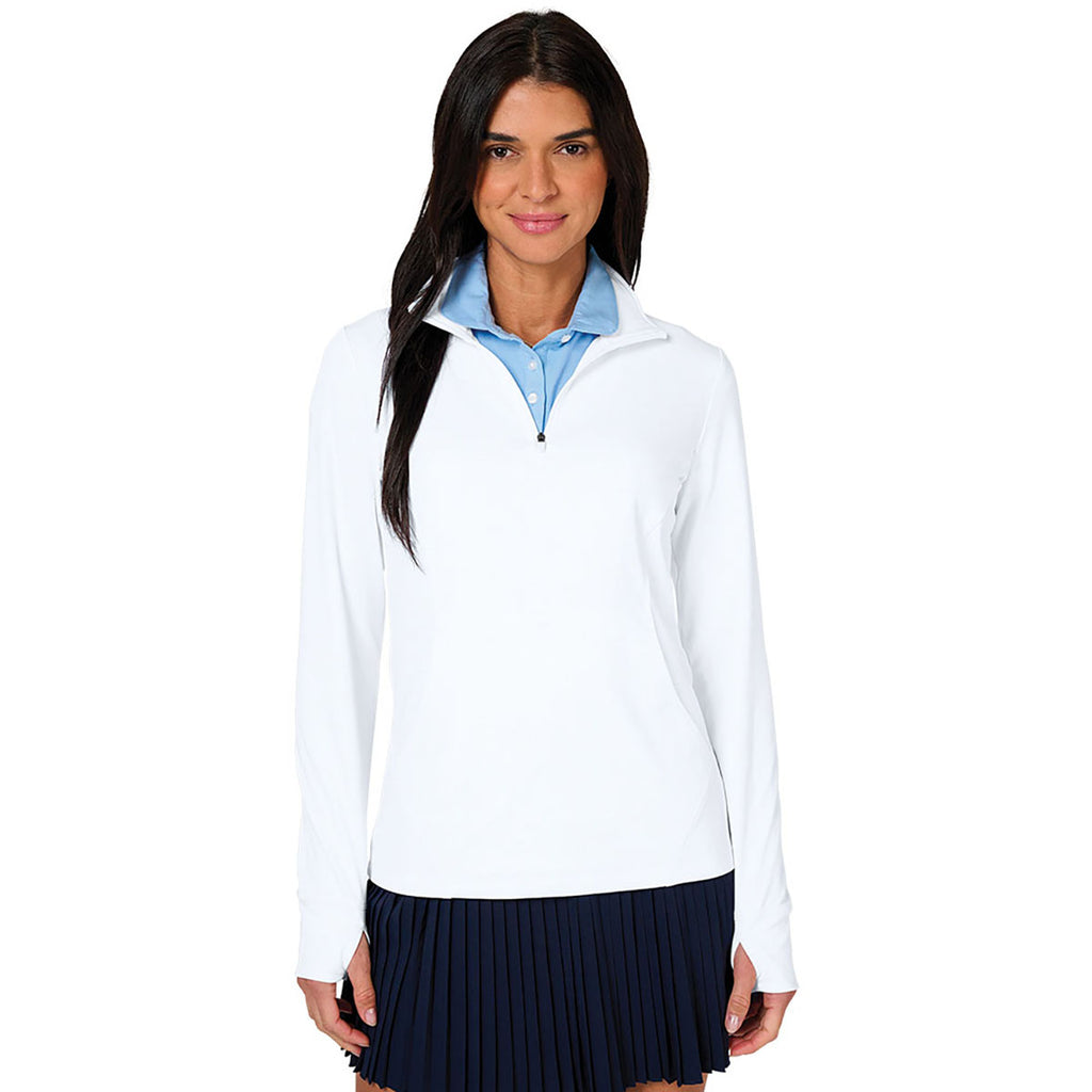 Charles River Women's White Nu Fitness Quarter Zip