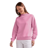 Charles River Women's Pink Willow Mock-Neck Sweatshirt
