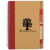 Hit Natural/Red Eco-Inspired Spiral Notebook & Pen