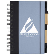 Hit Blue/Black Eco-Inspired Spiral Notebook & Pen