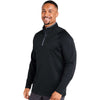 Puma Golf Men's Puma Black Waffle Fleece Quarter-Zip Pullover