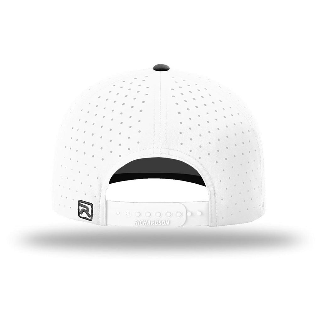 Richardson White/White/Black Laser Perf R-Flex Snapback
