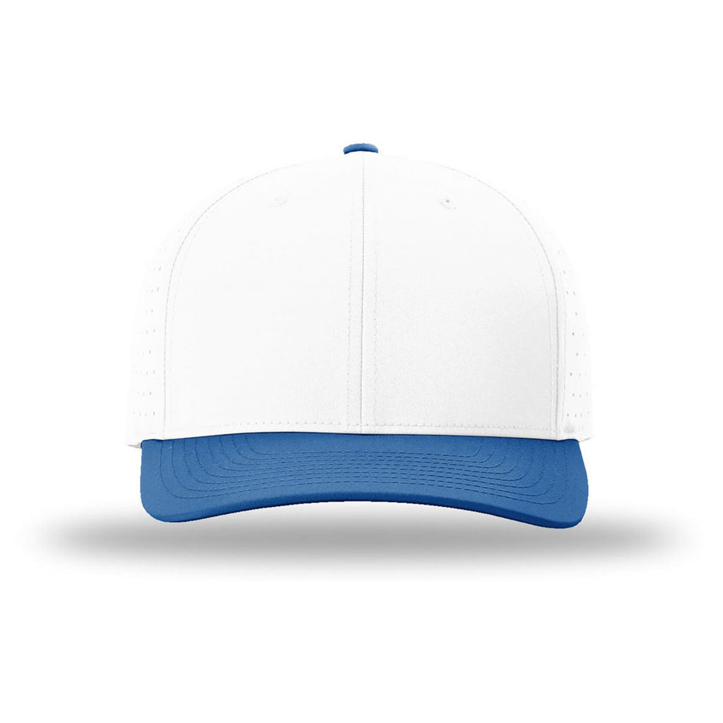 Richardson White/White/Royal Laser Perf R-Flex Snapback