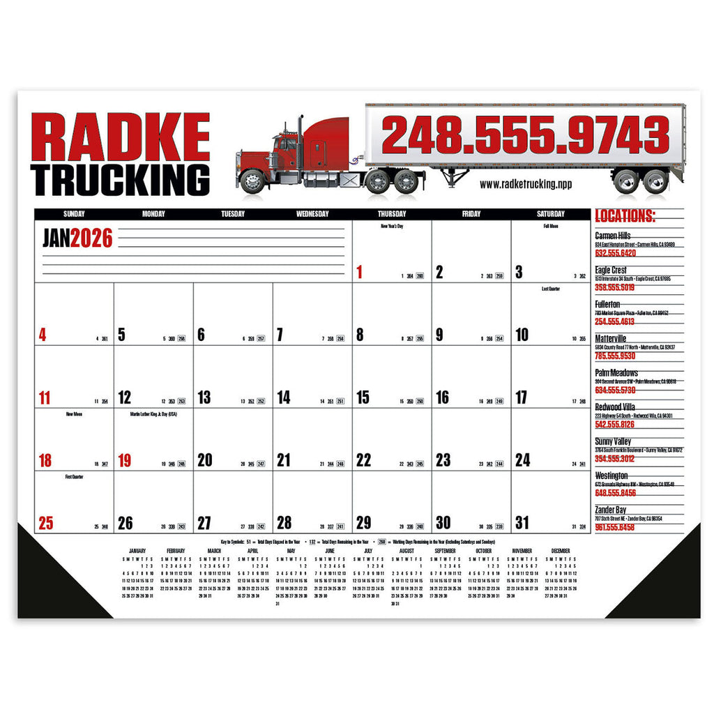 Good Value Forest Green Multi-Color Desk Pad