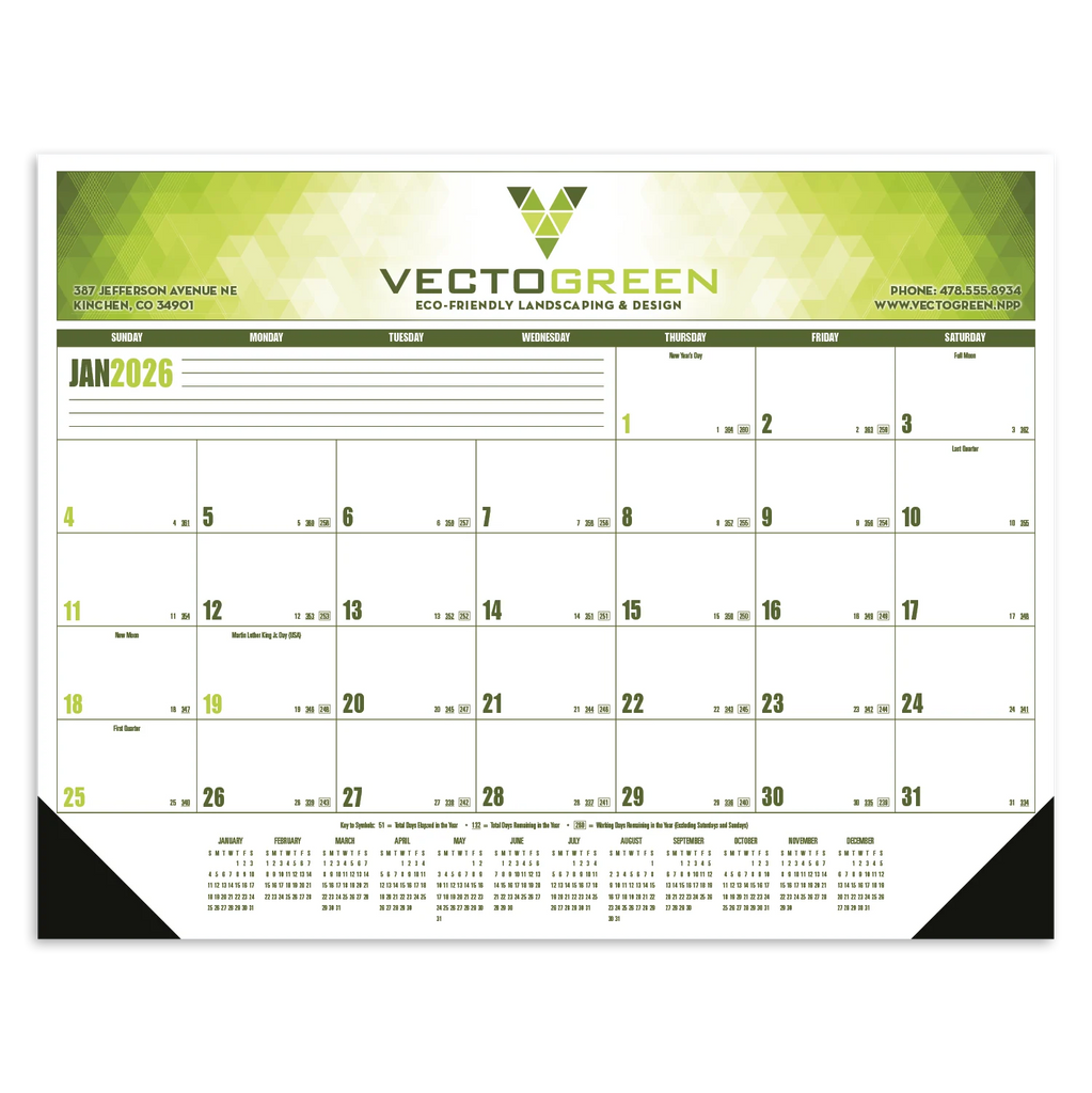 Good Value Marine Blue Multi-Color Desk Pad