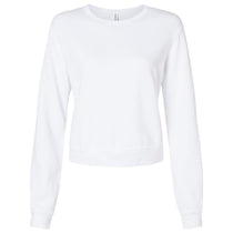 Bella + Canvas Women's White Sponge Fleece Classic Crewneck Sweatshirt