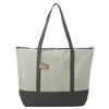 Leed's Grey Repose 10oz Recycled Cotton Zippered Tote