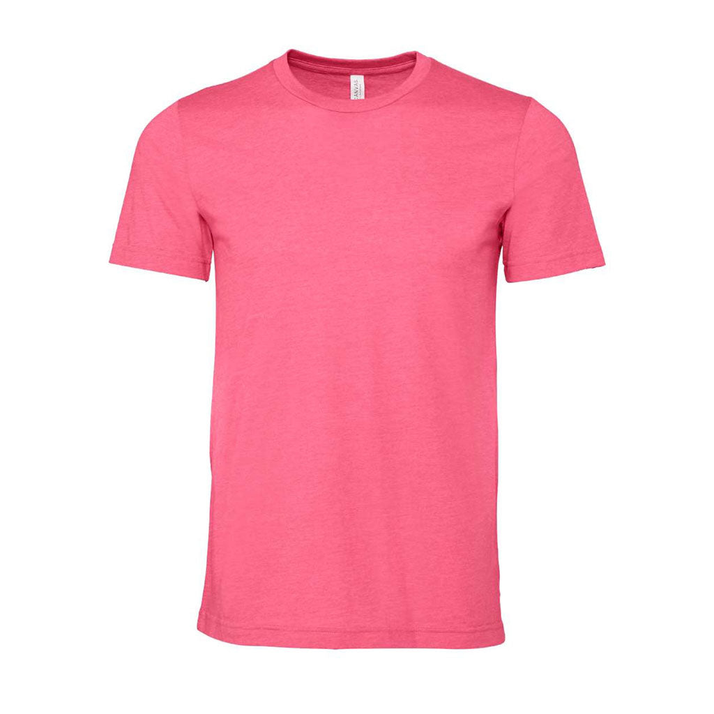 Bella + Canvas Unisex Heather Charity Pink CVC Jersey Tee