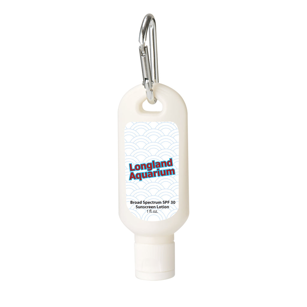 Hit White 1oz. SPF 30 Sunscreen with Carabiner