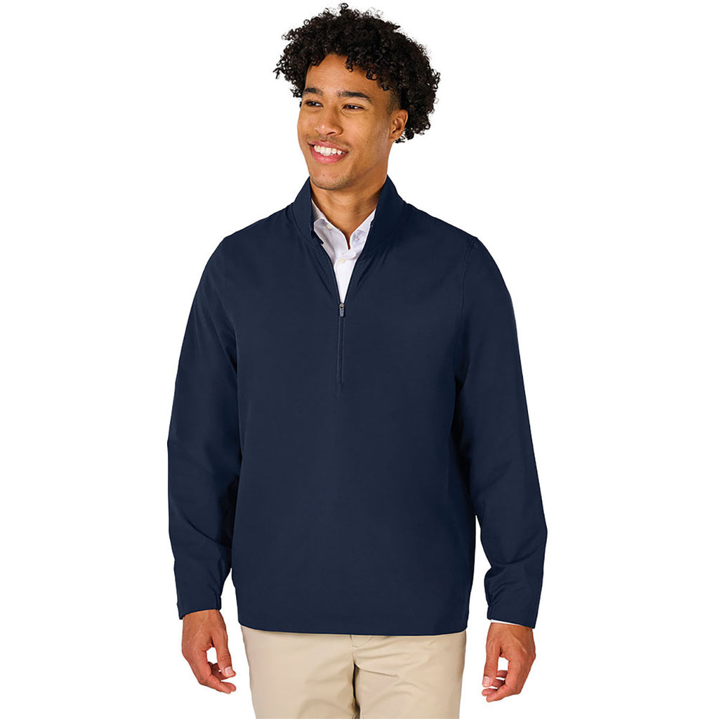 Charles River Men's Navy Lexington Stretch Quarter Zip Pullover