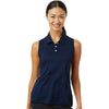 Adidas Women's Collegiate Navy Ottoman Sleeveless Polo