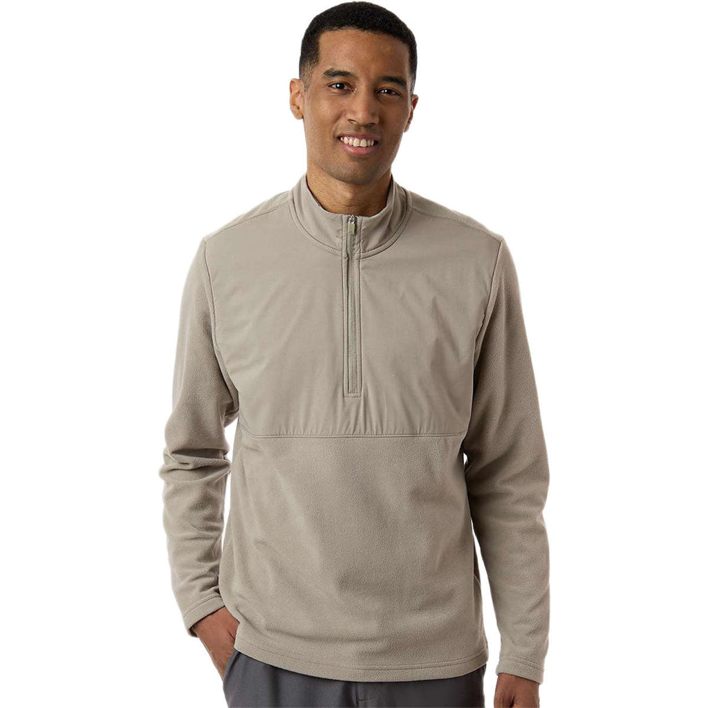 Adidas Men's Putty Beige Ultimate365 Cozy Quarter-Zip Pullover