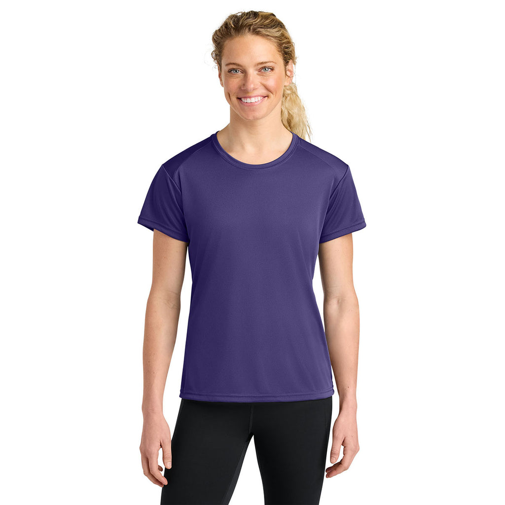 A4 Women's Purple Cooling Performance Short Sleeve Tee