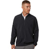 Adidas Men's Black Woven Half-Zip Pullover