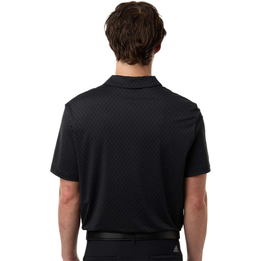 Adidas Men's Carbon 4-Way Stretch Printed Polo