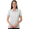 Adidas Women's White 4-Way Stretch Printed Polo